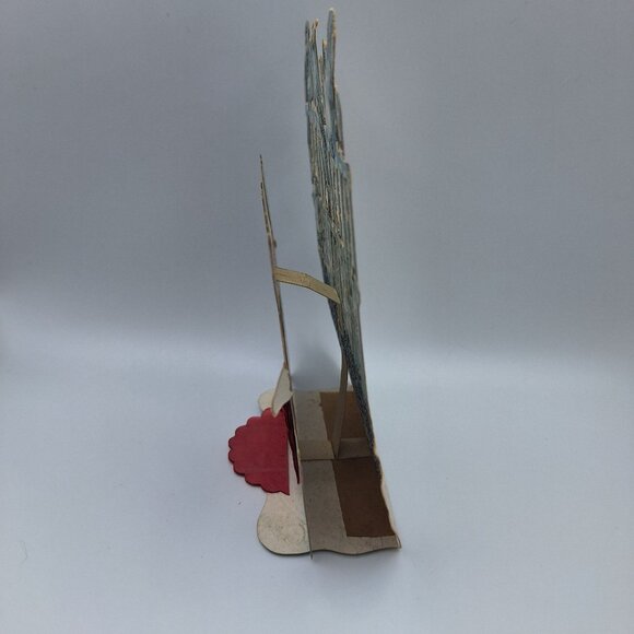 Vintage Valentine Pop Up Card Lovebirds Hearts Children Boys Love Combine Token - Picture 3 of 8